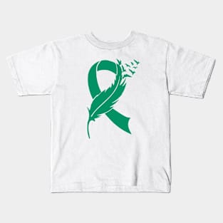 Feather Liver Cancer Kids T-Shirt